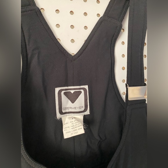 Vintage Obermayer Black Bib Snowsuit pants Bibs - Picture 4 of 9